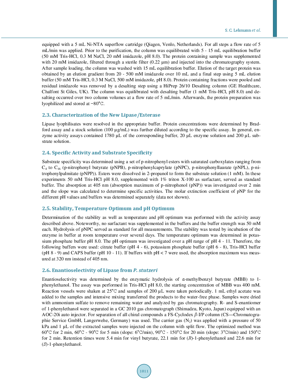 Characterization Of A Novel Pseudomonas Stutzeri Lipase/Esterase With Potential Application In The Production Of Chiral Secondary Alcohols - Page 4