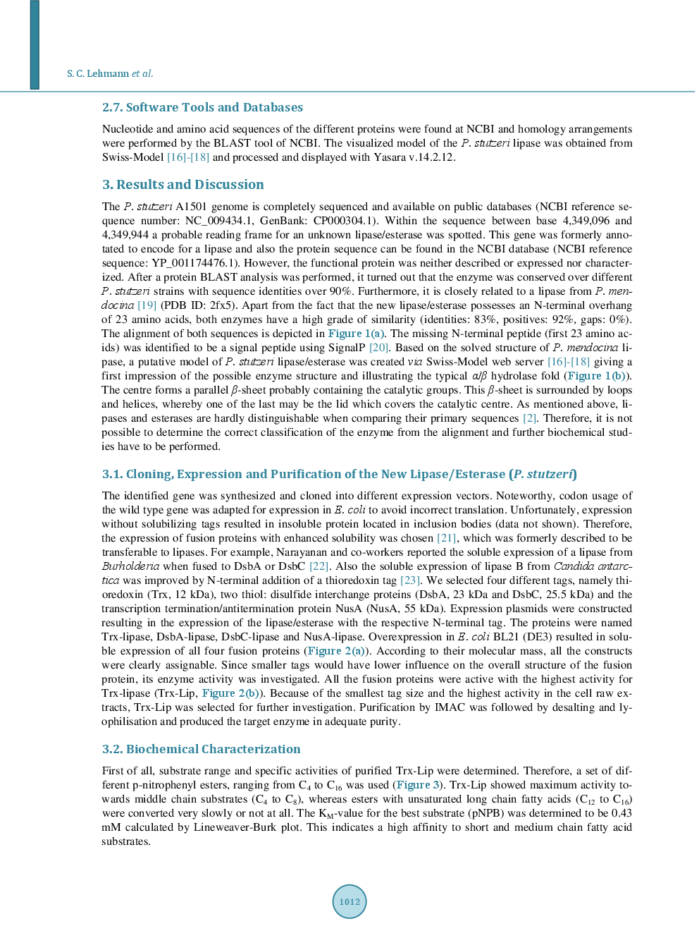 Characterization Of A Novel Pseudomonas Stutzeri Lipase/Esterase With Potential Application In The Production Of Chiral Secondary Alcohols - Page 5