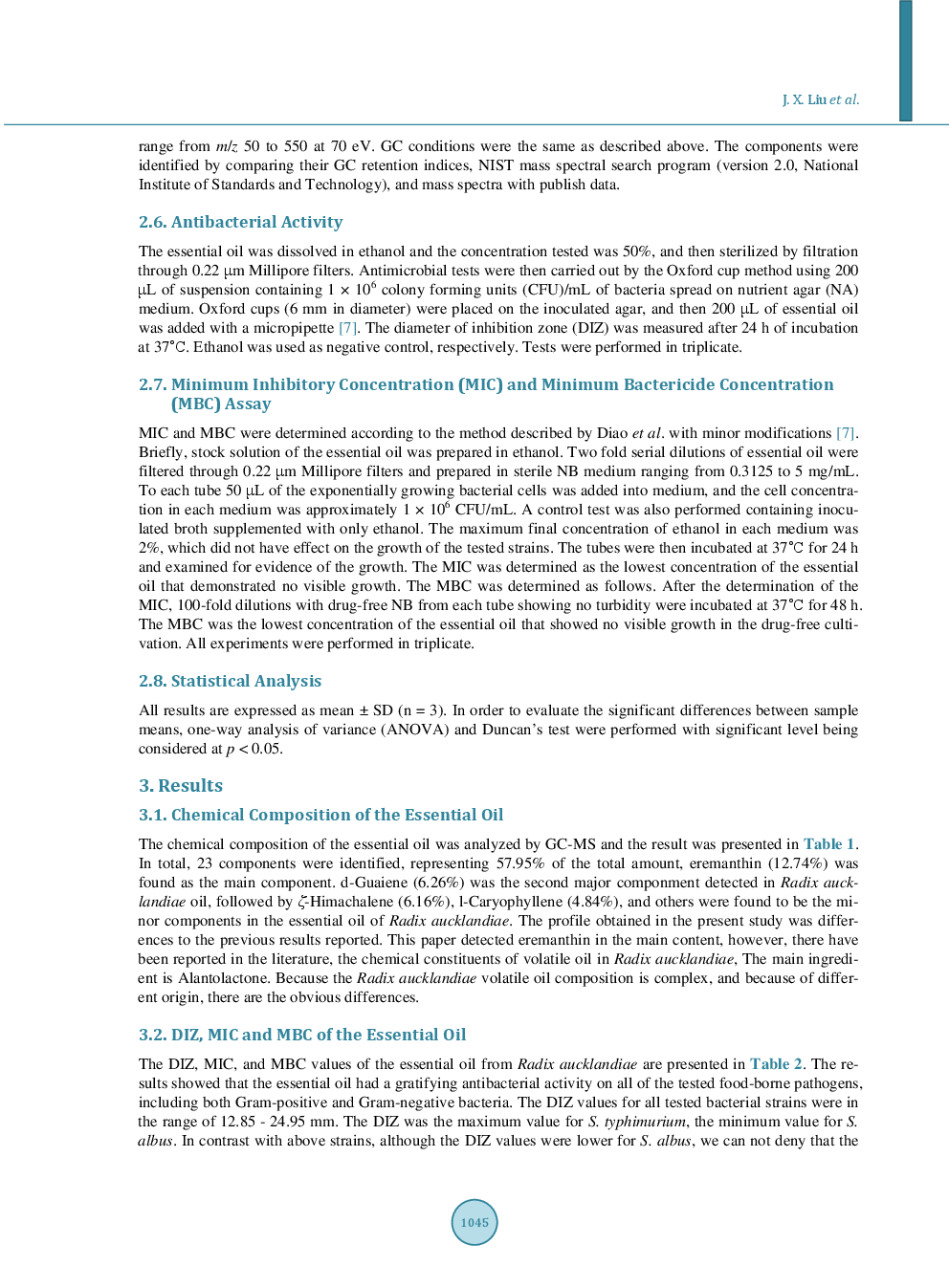 Chemical Composition, Antibacterial Activity Of The Essential Oil From Roots Of Radix Aucklandiae Against Selected Food-Borne Pathogens - Page 4