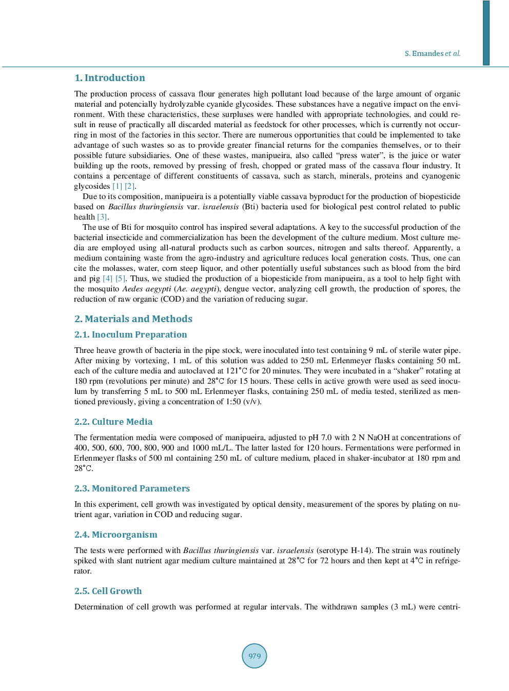 Comparative Studies Of Bacillus Thuringiensis Var. Israelensis Metabolism In Different Concentrations Of Cassava Flour Processing Waste Based Media - Page 3