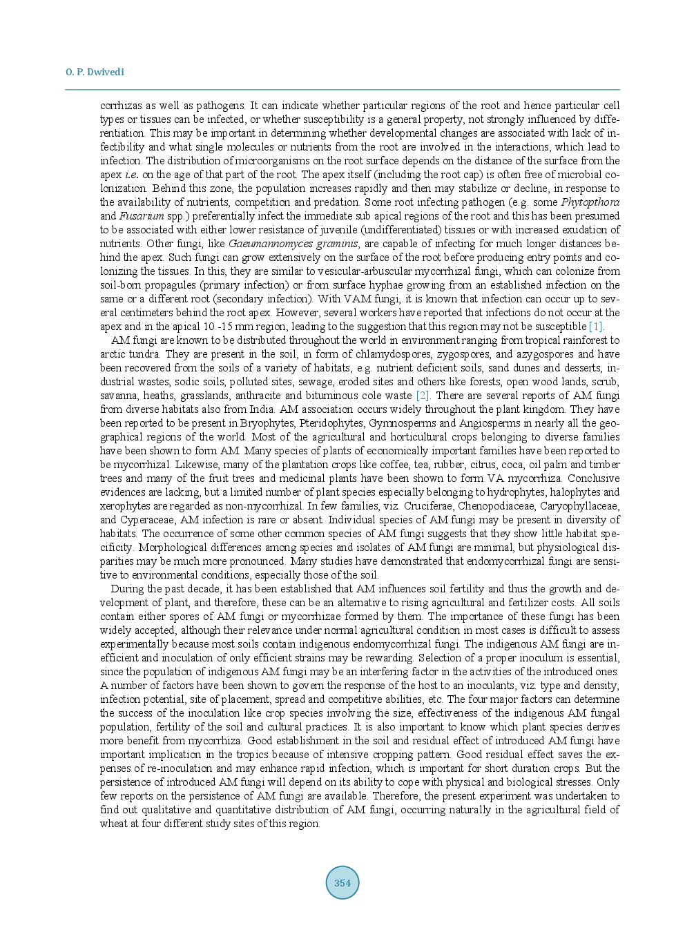 Distribution And Association Of Arbuscular Mycorrhizal Fungi in Different Cultivars Of Wheat From Lalganj Pratapgarh District Of Utter Pradesh, India - Page 3