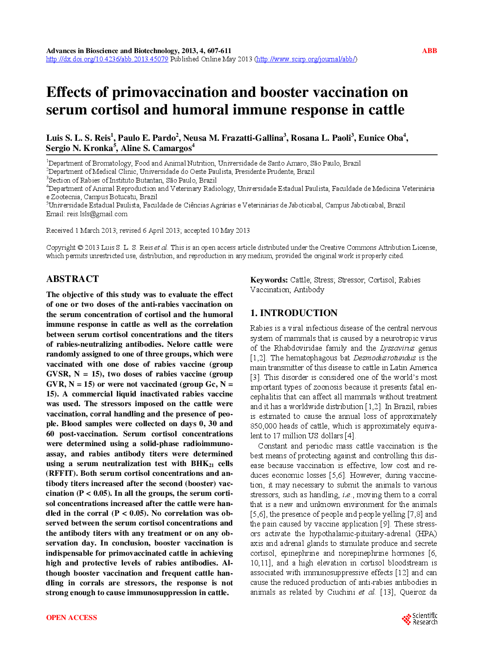 Effects Of Primovaccination And Booster Vaccination On Serum Cortisol And Humoral Immune Response In Cattle - Page 2