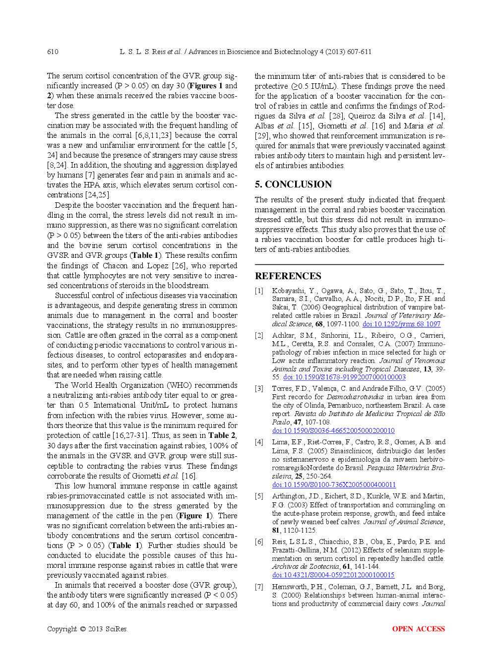 Effects Of Primovaccination And Booster Vaccination On Serum Cortisol And Humoral Immune Response In Cattle - Page 5