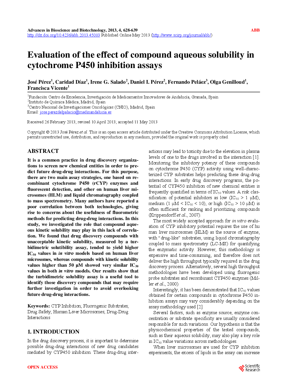 Evaluation Of The Effect Of Compound Aqueous Solubility In Cytochrome P450 Inhibition Assays - Page 2