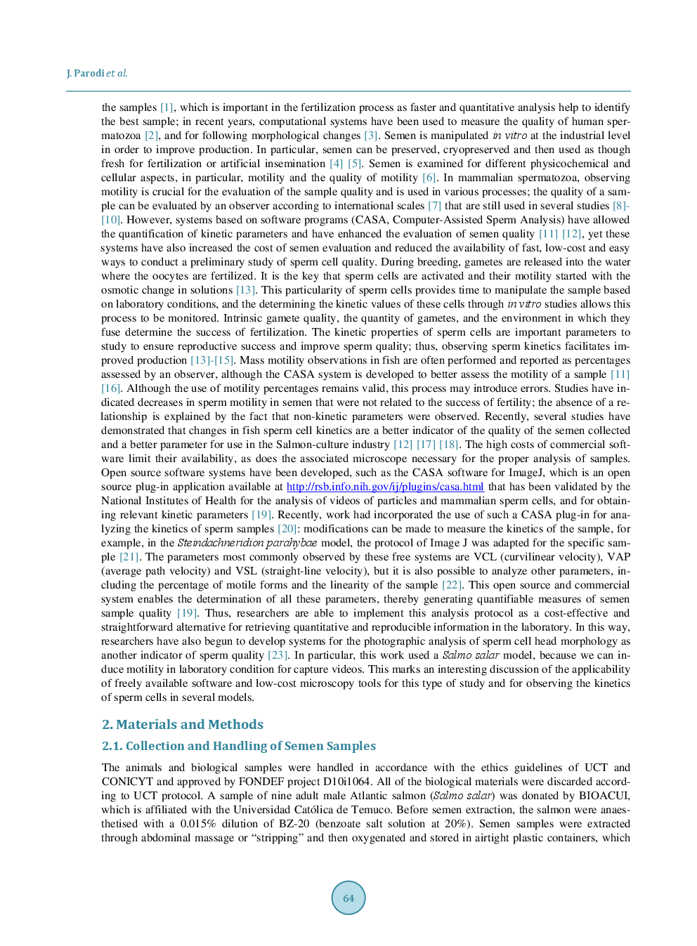 Example Use Of Low-Cost System For Capturing The Kinetic Parameters Of Sperm Cells In Atlantic Salmon (Salmo Salar) - Page 3