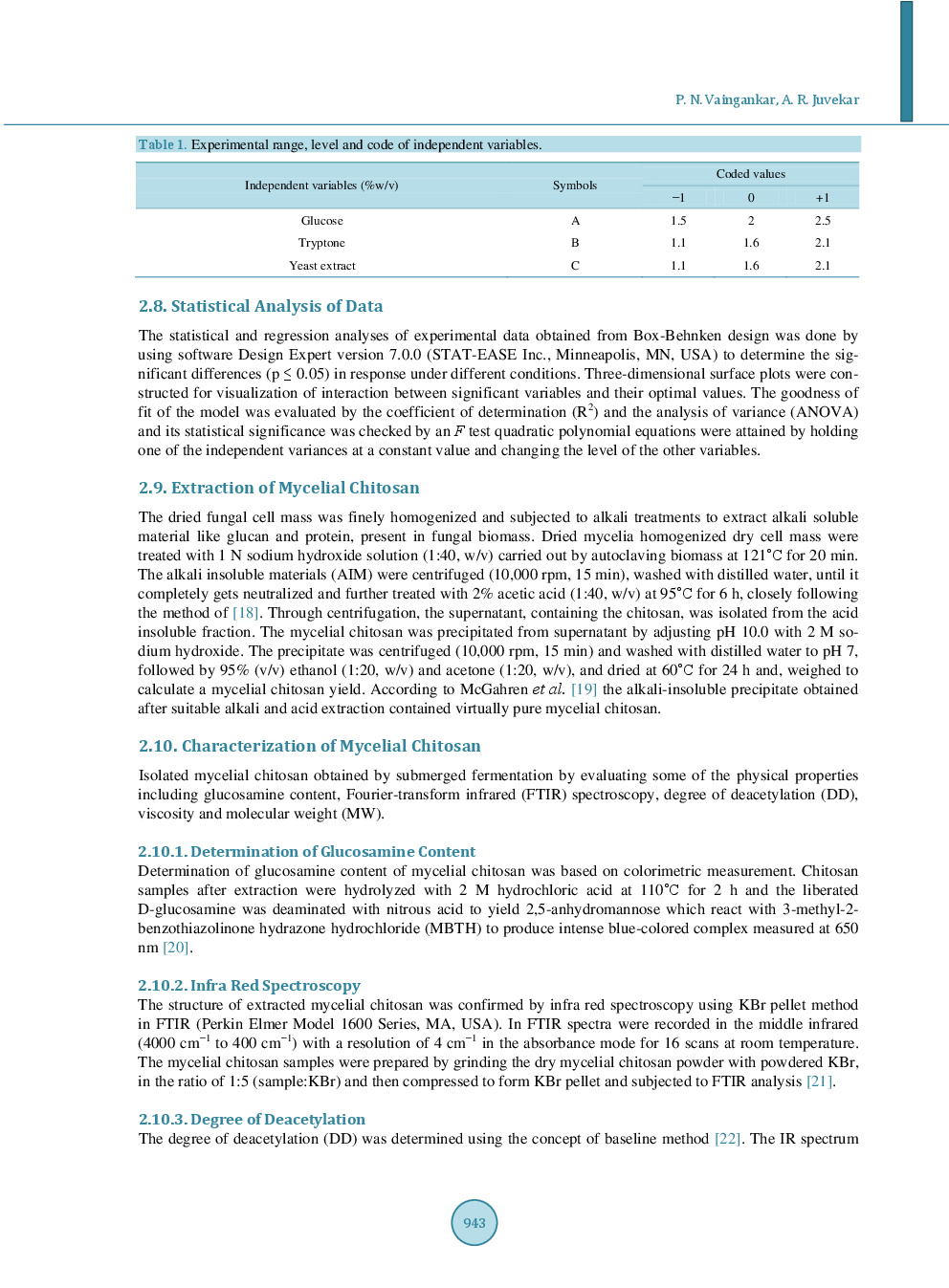 Fermentative Production Of Mycelial Chitosan From Zygomycetes: Media Optimization And Physico-Chemical Characterization - Page 5