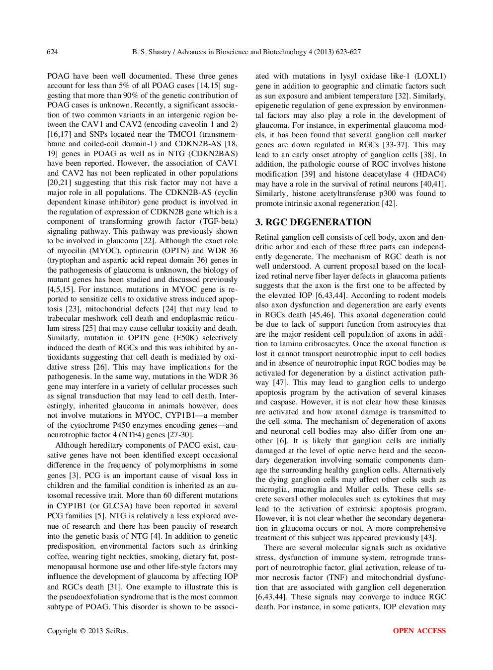 Genetic Risk Factors And Retinal Ganglion Cell Degeneration In Primary Open-Angle Glaucoma (POAG): A Bird’s Eye View - Page 3