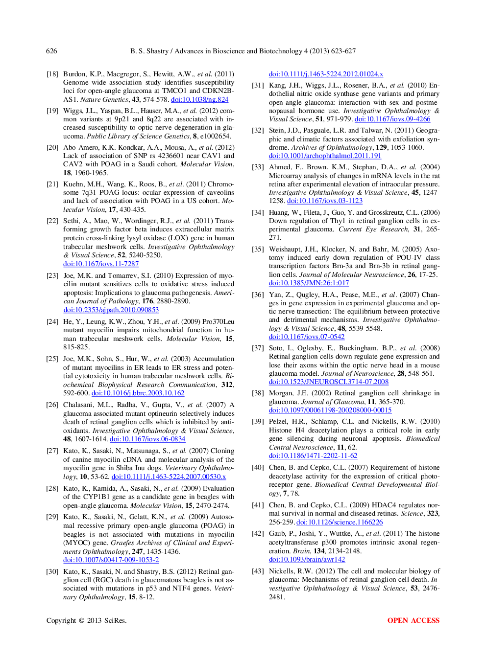 Genetic Risk Factors And Retinal Ganglion Cell Degeneration In Primary Open-Angle Glaucoma (POAG): A Bird’s Eye View - Page 5