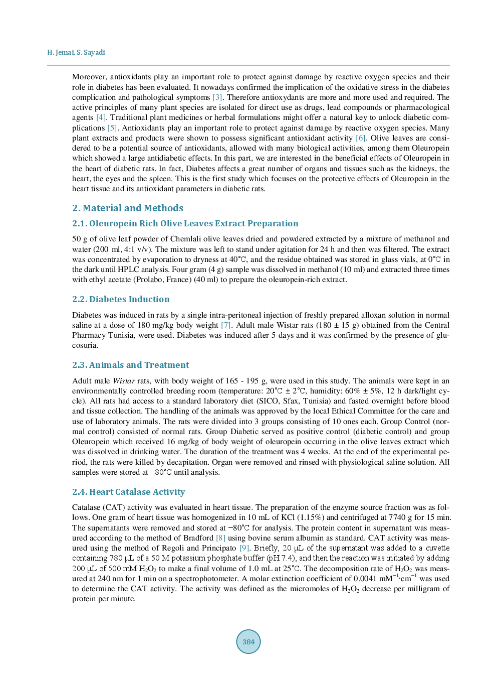 Heart Histopathology And Oxidative Features In Diabetic Rats And Protective Effects Of Oleuropein - Page 3