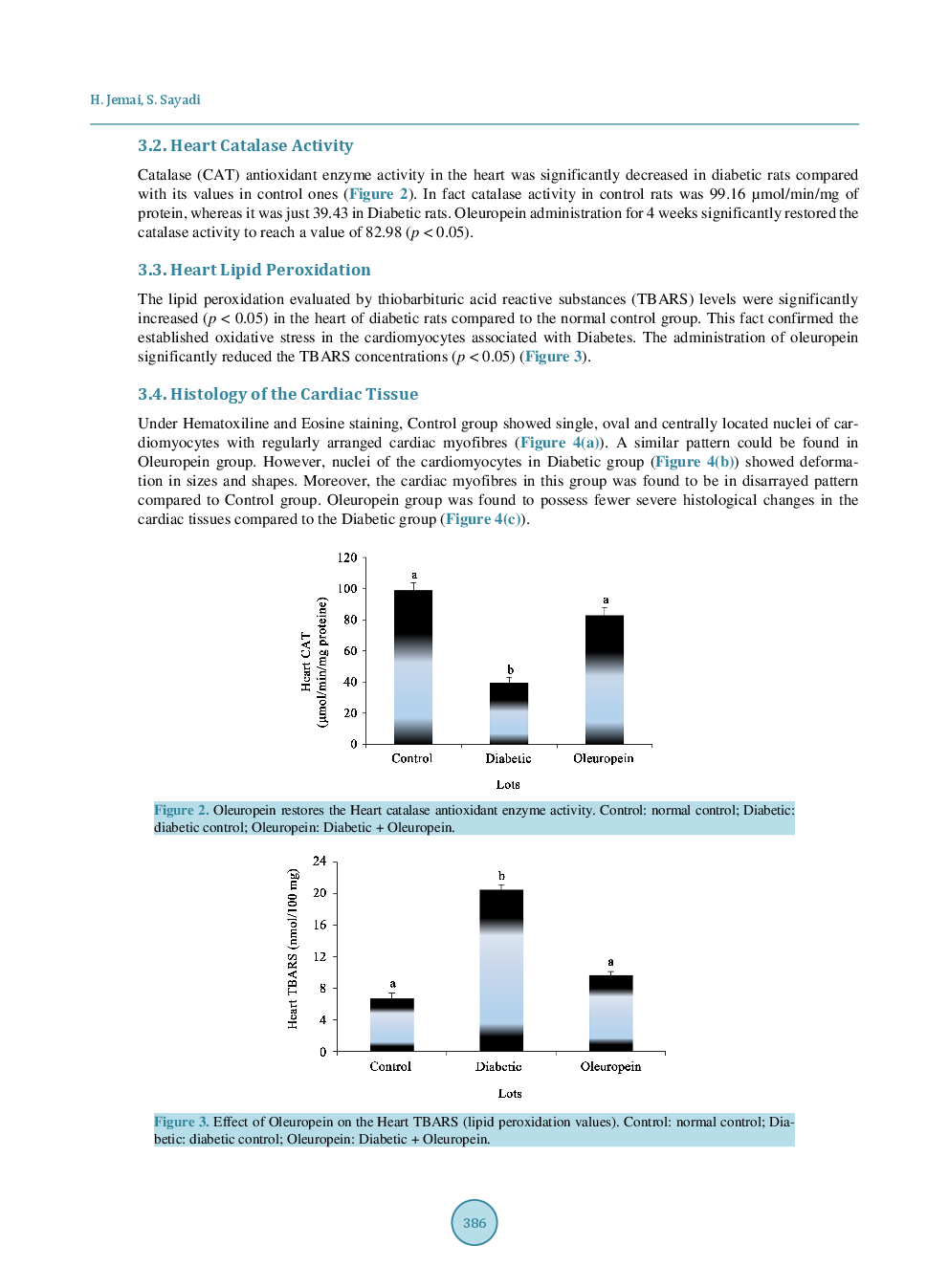 Heart Histopathology And Oxidative Features In Diabetic Rats And Protective Effects Of Oleuropein - Page 5
