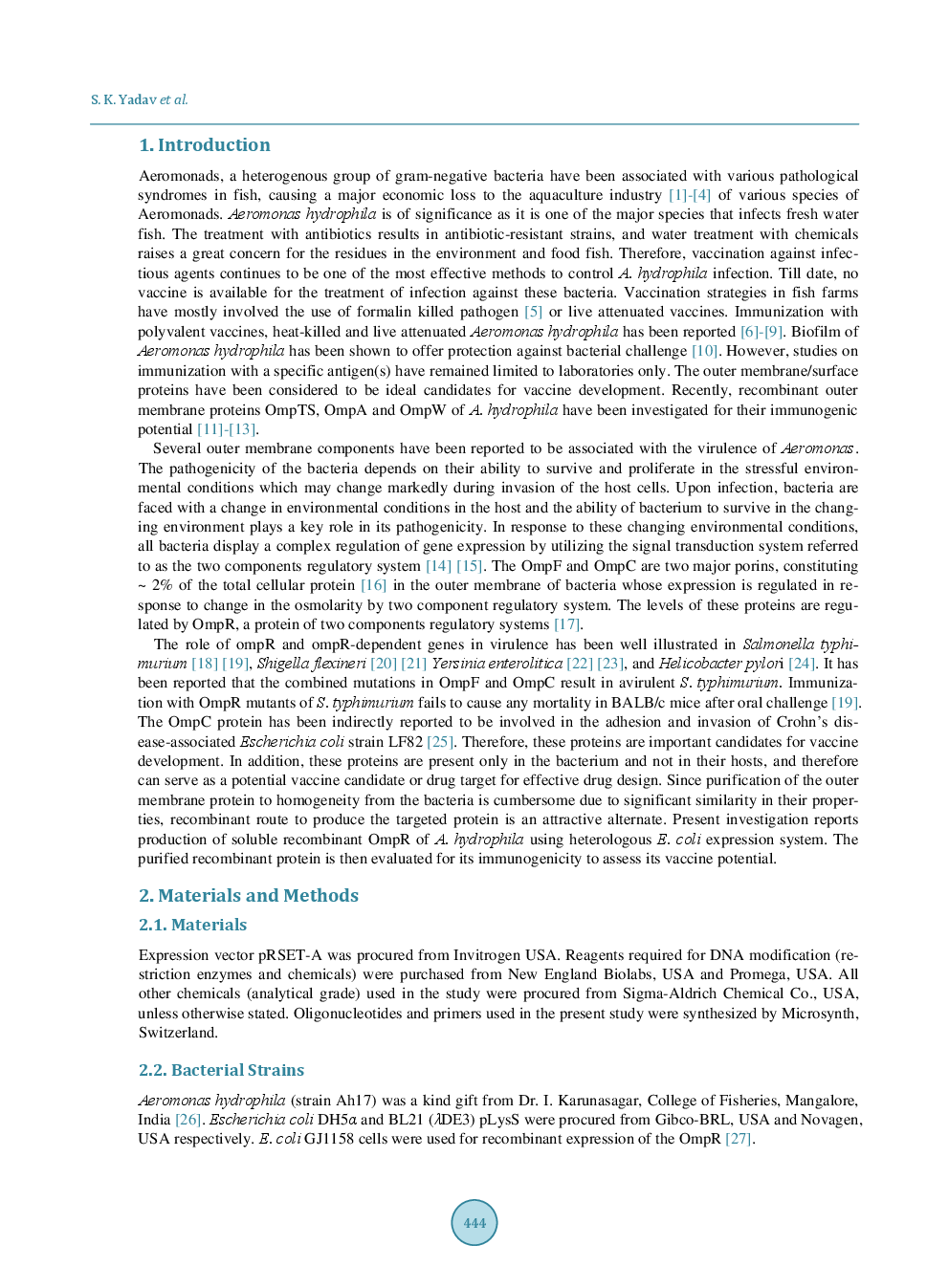 Heterologous Soluble Expression Of Recombinant OmpR Of Aeromonas Hydrophila And Its Immunogenic Potential - Page 3