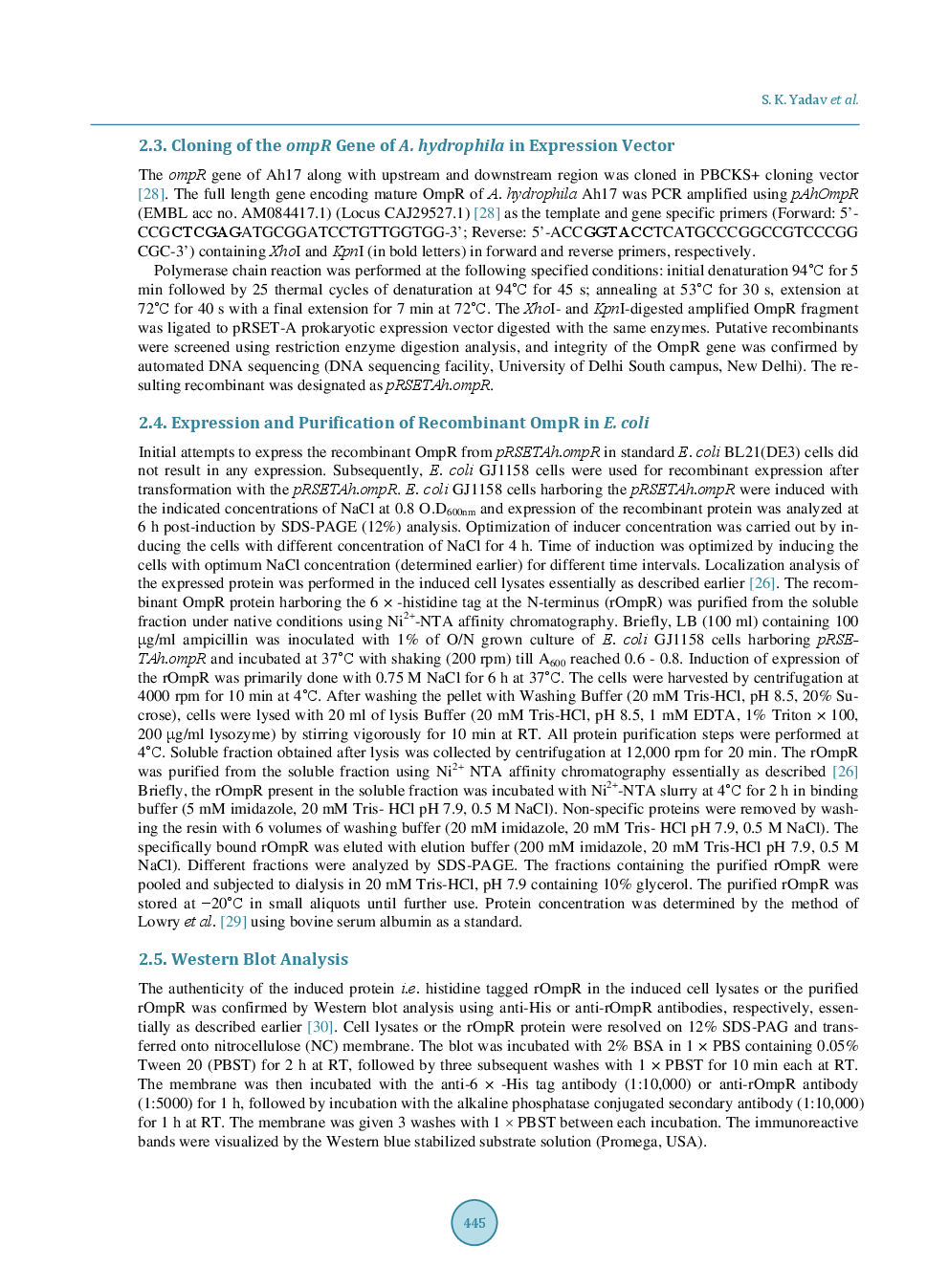 Heterologous Soluble Expression Of Recombinant OmpR Of Aeromonas Hydrophila And Its Immunogenic Potential - Page 4