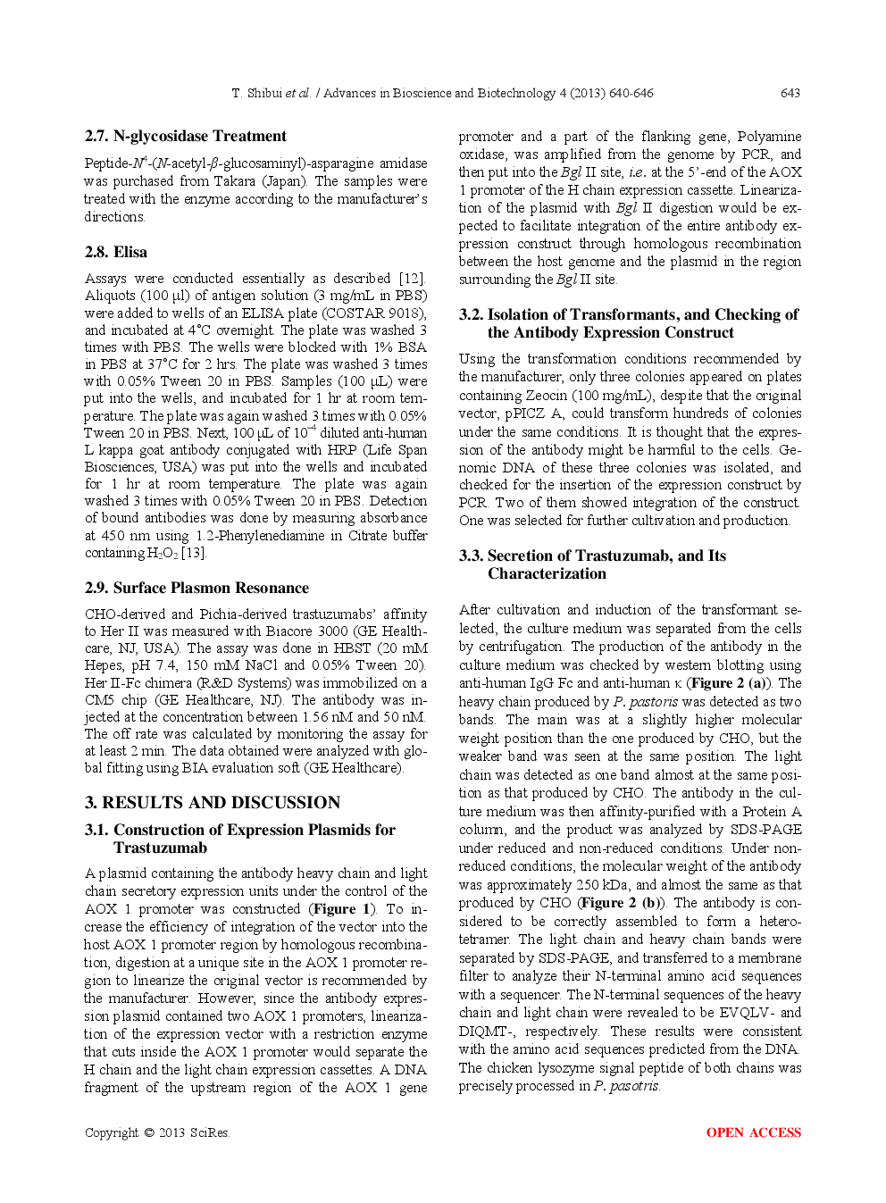 High-Level Secretory Expression, Purification, And Characterization Of An Anti-Human Her II Monoclonal Antibody, Trastuzumab, In The Methylotrophic Yeast Pichia Pastoris - Page 5
