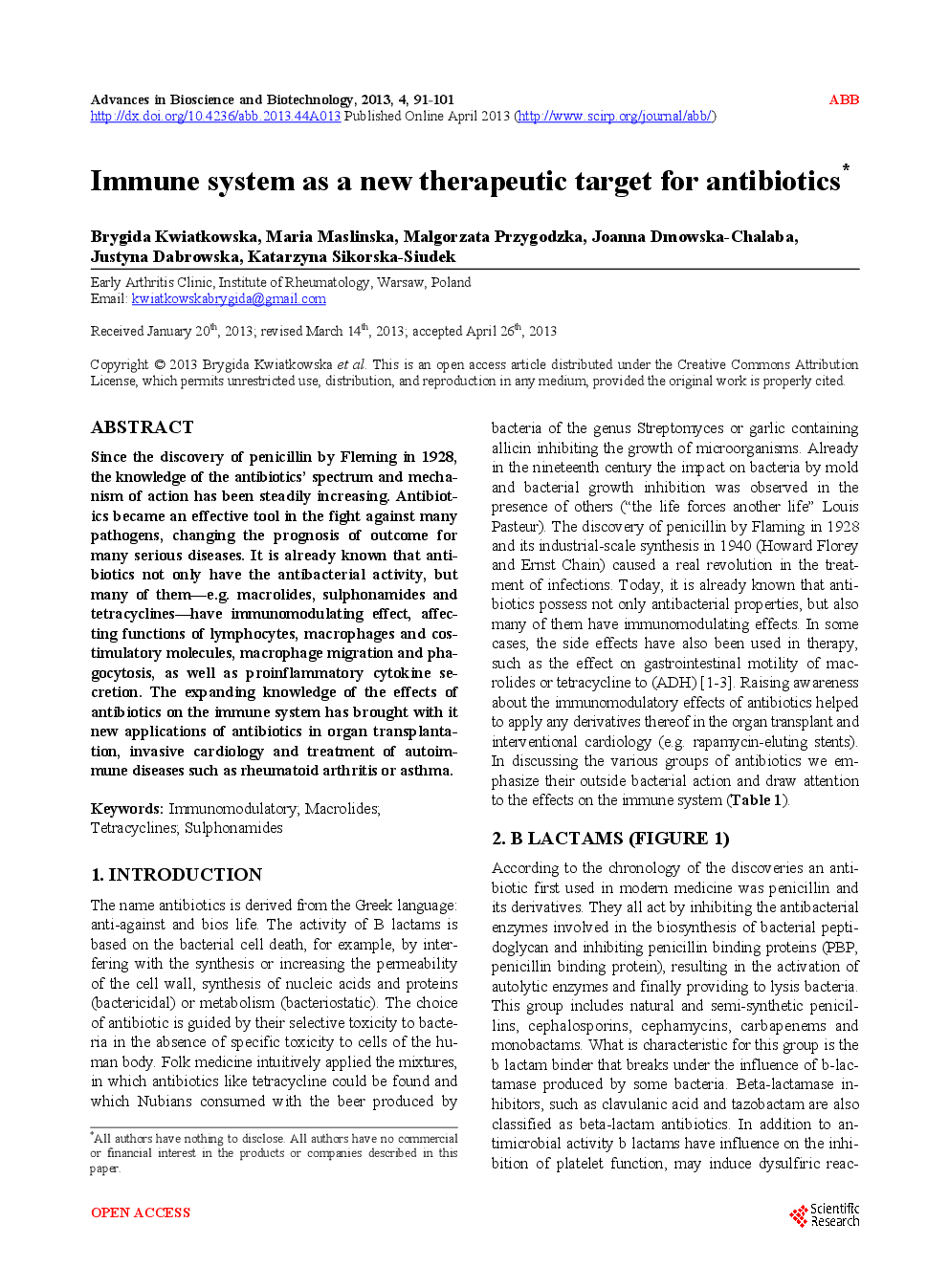 Immune System As A New Therapeutic Target For Antibiotics - Page 2