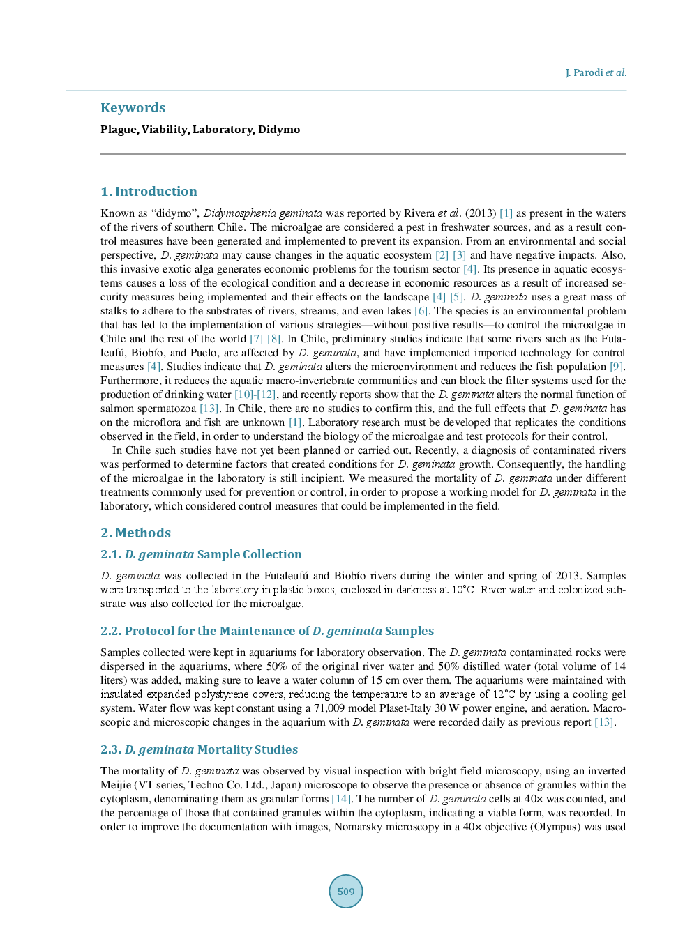 Laboratory Handling Of Didymosphenia Geminata (Lyngbye) Schmidt And The Effect Of Control Efforts On Viability - Page 3