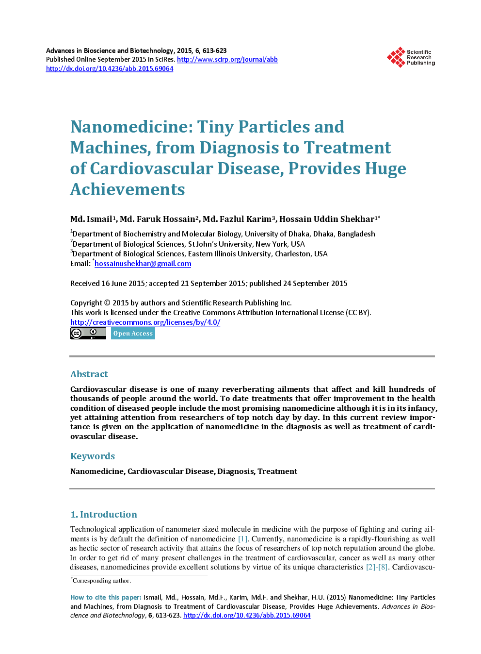 Nanomedicine: Tiny Particles And Machines, From Diagnosis To Treatment Of Cardiovascular Disease, Provides Huge Achievements - Page 2