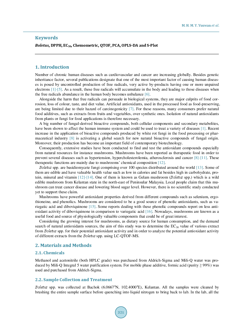 New Bioactive Molecules With Potential Antioxidant Activity From Various Extracts Of Wild Edible Gelam Mushroom (Boletus spp.) - Page 3