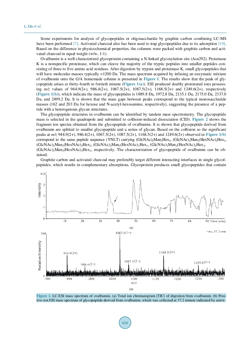 Online Effective Identification Of Glycopeptide Using Liquid Chromatography Combined With Fourier Transform Ion Cyclotron Resonance Mass Spectrometry (FTICR-MS) - Page 4