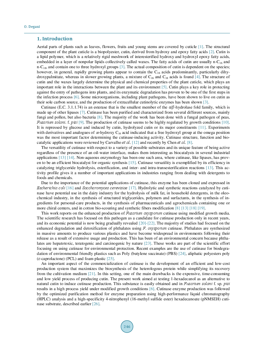 Production And Purification Of Cutinase From Fusarium Oxysporum Using Modified Growth Media And A Specific Cutinase Substrate - Page 3