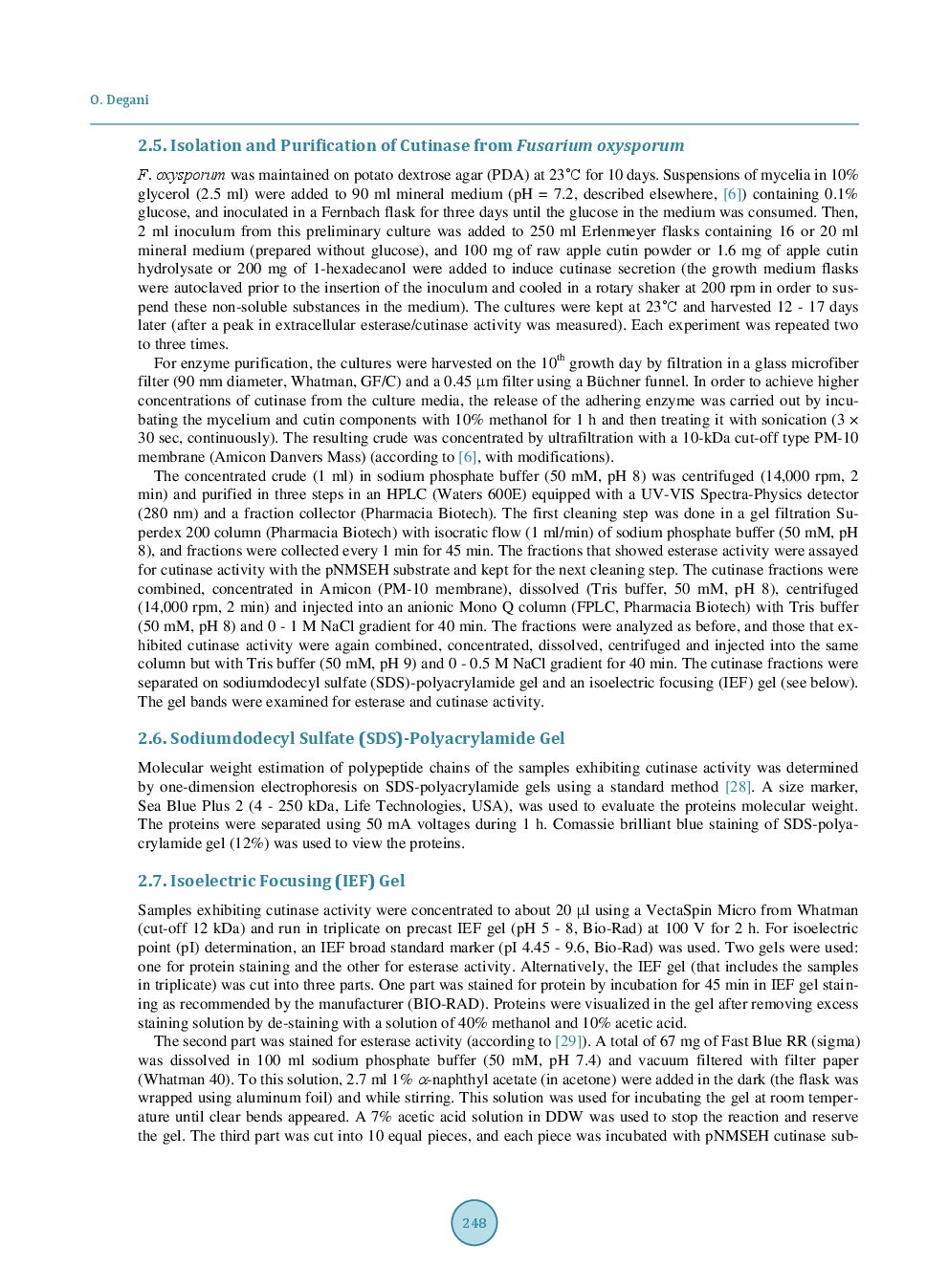 Production And Purification Of Cutinase From Fusarium Oxysporum Using Modified Growth Media And A Specific Cutinase Substrate - Page 5