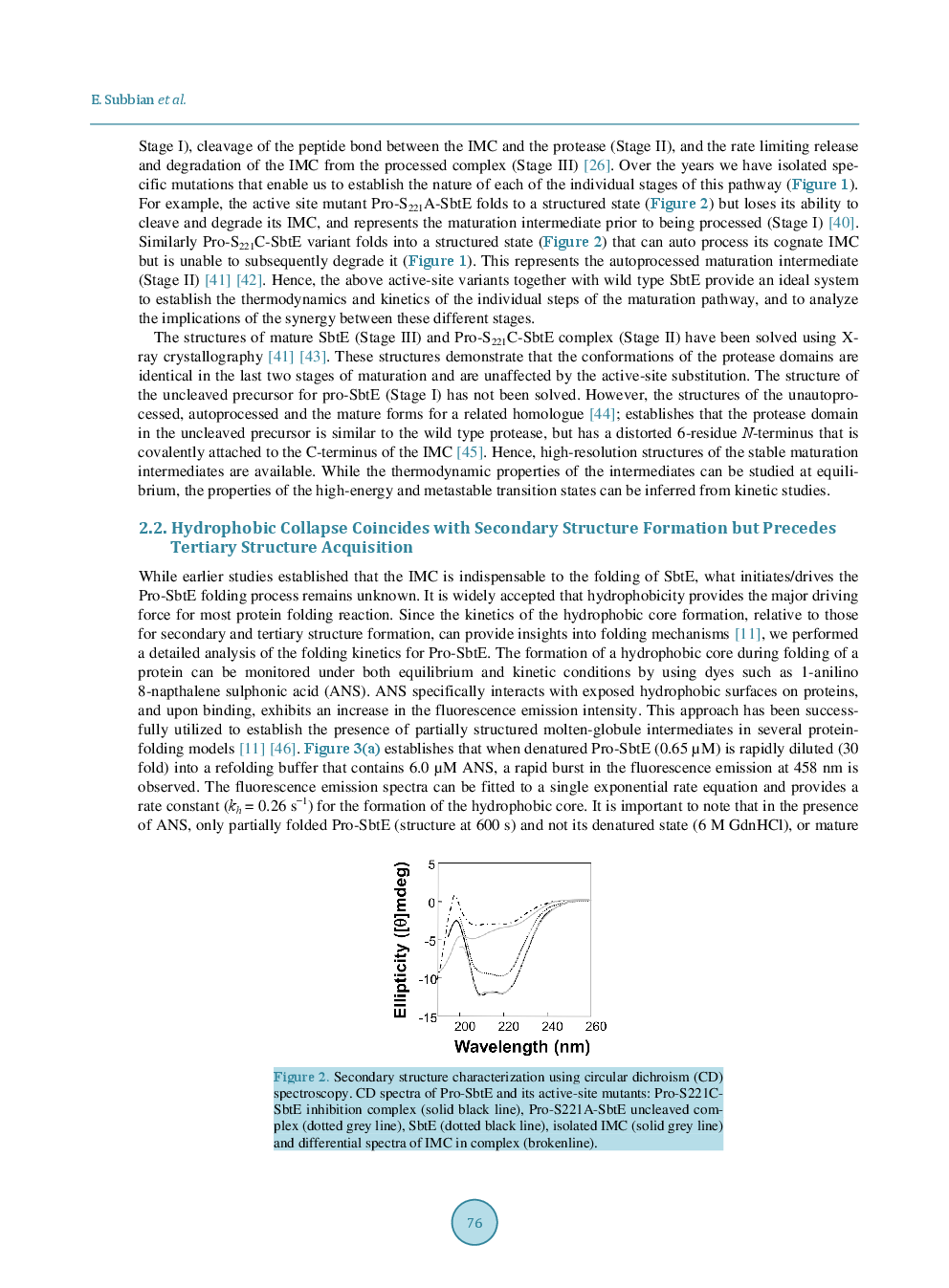 Protein Folding Mediated By An Intramolecular Chaperone: The Energy Landscape For Unimolecular Pro-Subtilisin E Maturation - Page 5