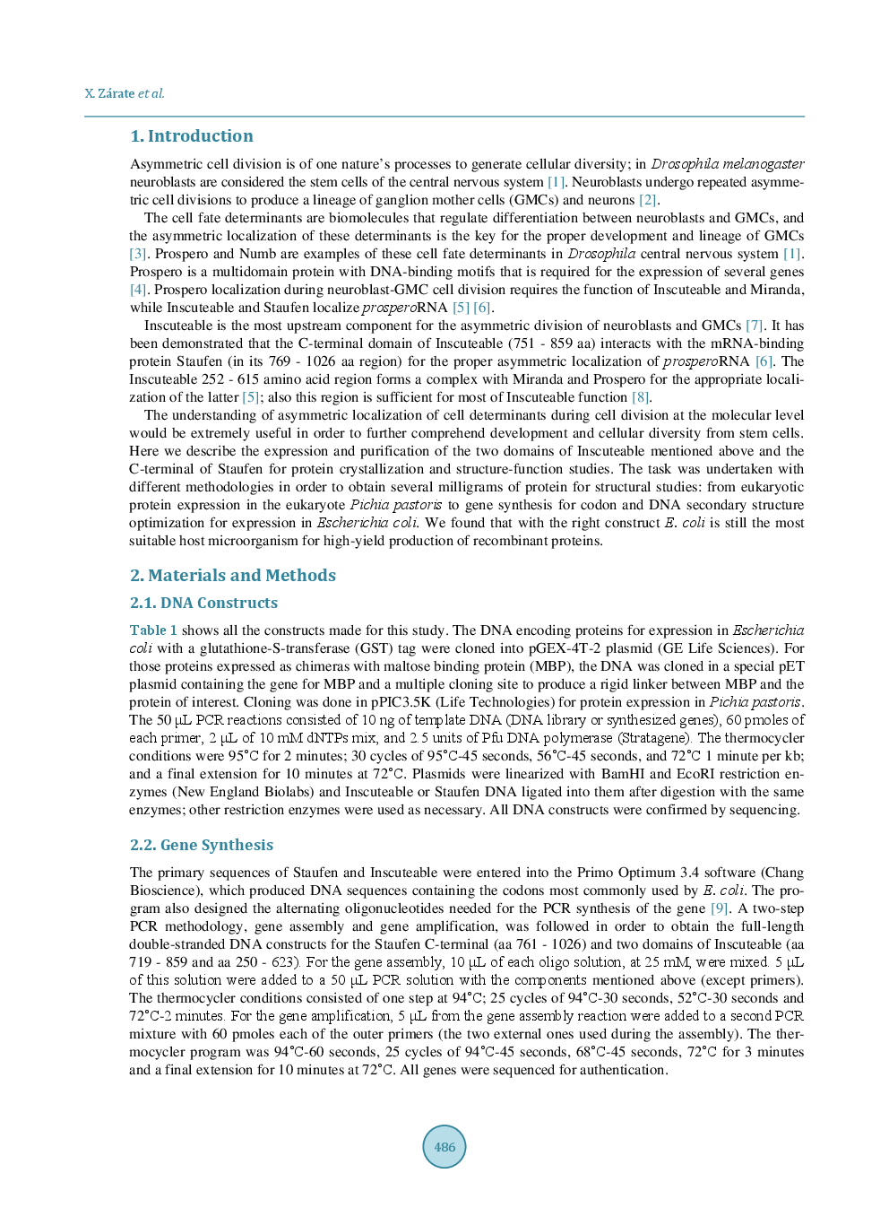 Purification Of The Drosophila Melanogaster Proteins Inscuteable And Staufen Expressed In Escherichia Coli - Page 3