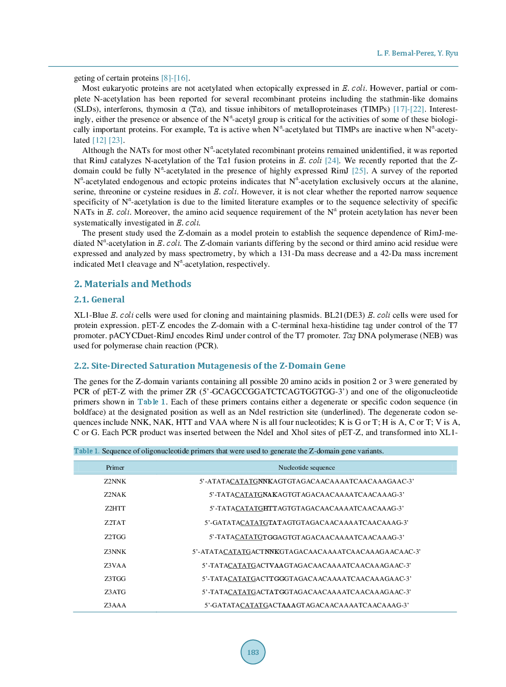 RimJ-Catalyzed Sequence-Specific Protein N-Terminal Acetylation In Escherichia Coli - Page 3