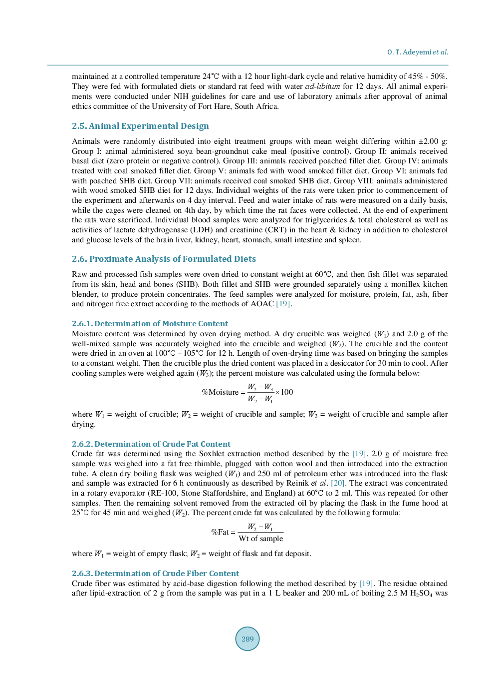 Selected Lipid Profile In The Serum And Tissues Of Weaned Male Albino Rats Fed On Processed Atlantic Horse Mackerel (Trachurus Trachurus) - Page 5