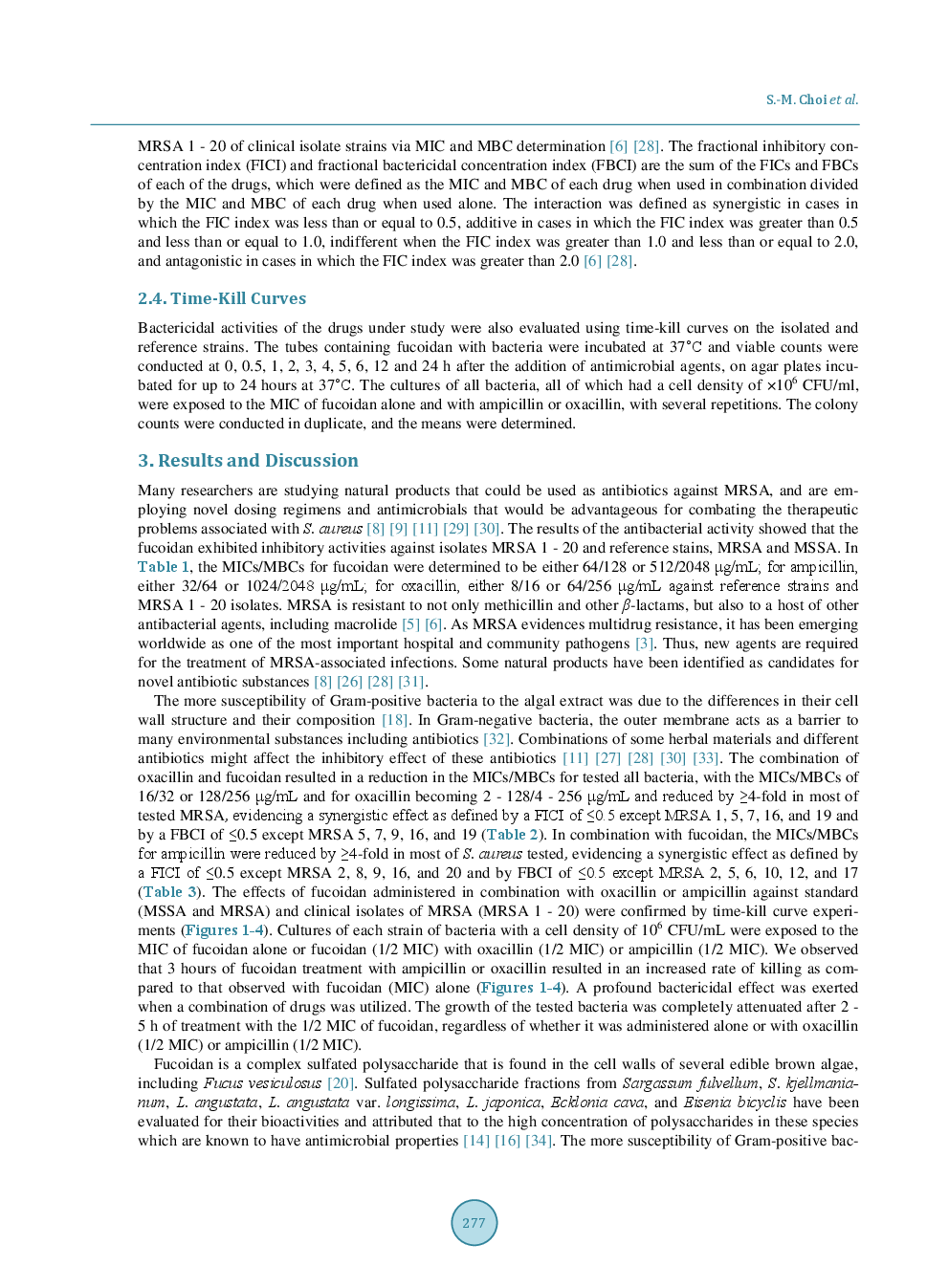 Synergistic Effect Between Fucoidan And Antibiotics Against Clinic Methicillin-Resistant Staphylococcus Aureus - Page 4