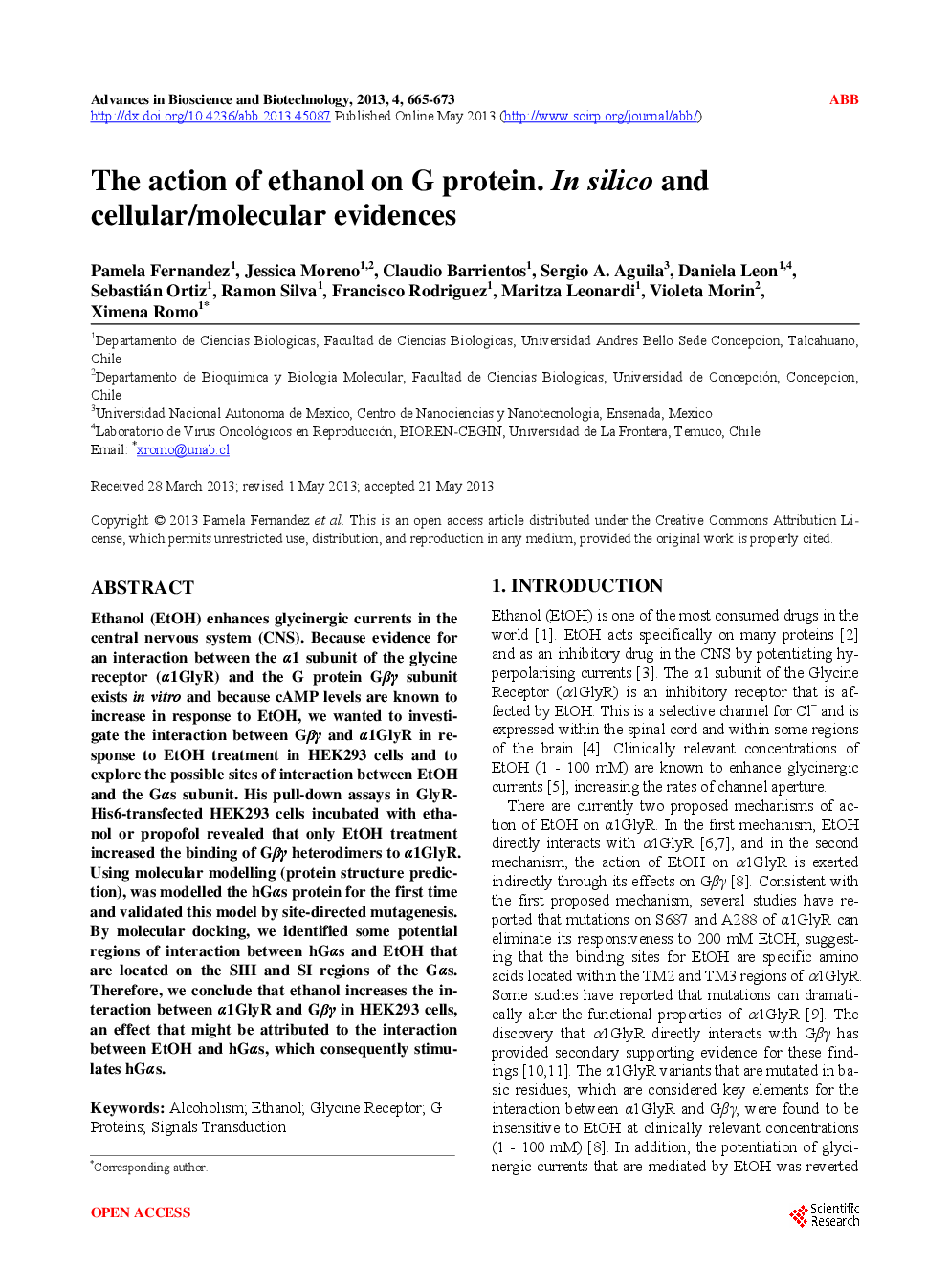 The Action Of Ethanol On G Protein. In Silico And Cellular/Molecular Evidences - Page 2
