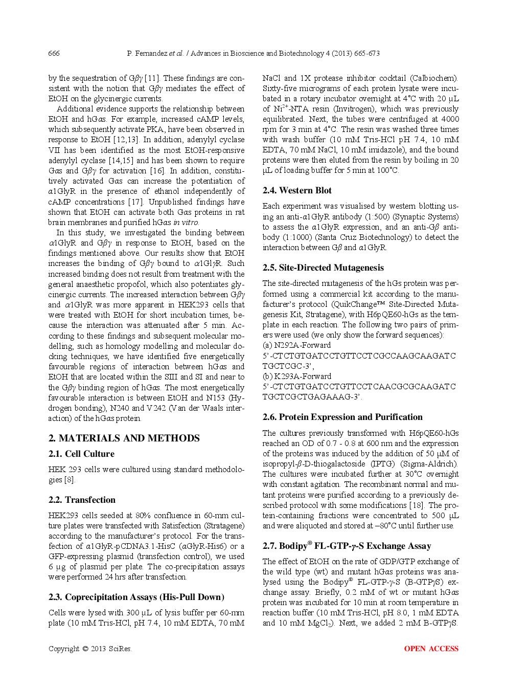 The Action Of Ethanol On G Protein. In Silico And Cellular/Molecular Evidences - Page 3