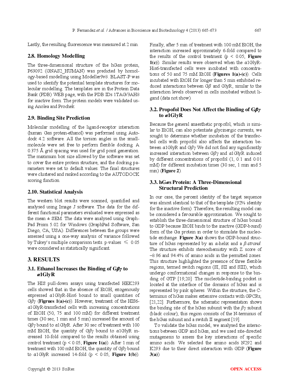 The Action Of Ethanol On G Protein. In Silico And Cellular/Molecular Evidences - Page 4