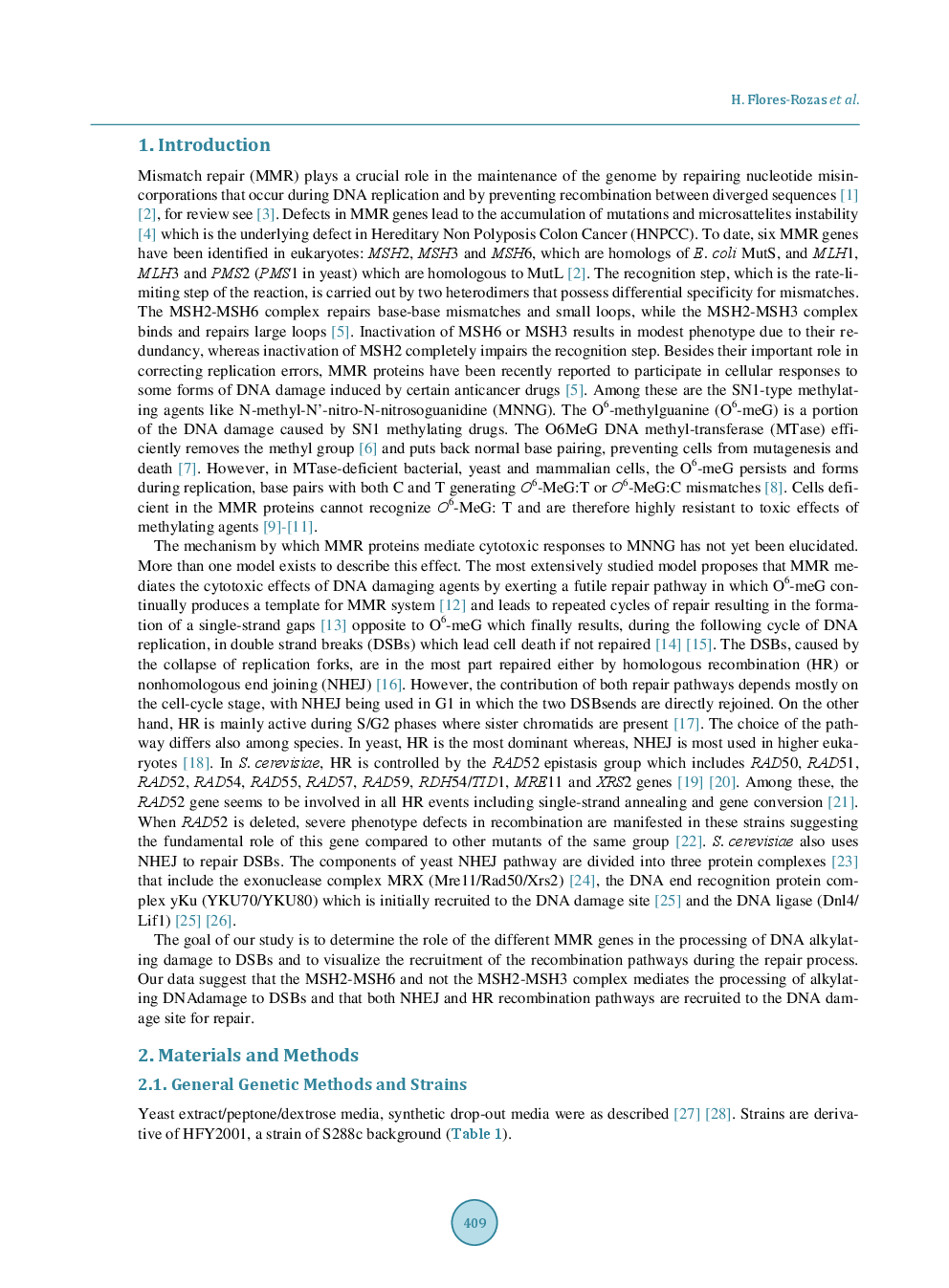 The Role Of DNA Mismatch Repair And Recombination In The Processing Of DNA Alkylating Damage In Living Yeast Cells - Page 3