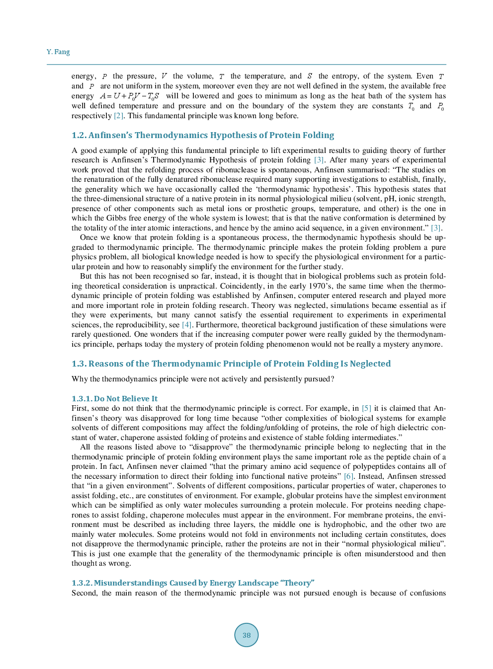Thermodynamic Principle Revisited: Theory Of Protein Folding - Page 3
