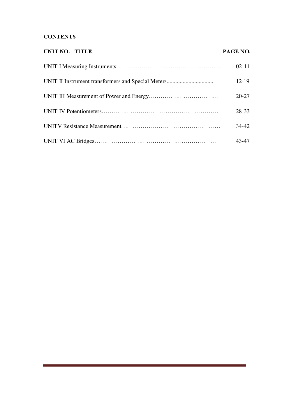 VTU eNotes On Electrical Measurements For Electrical Engineering - Page 2