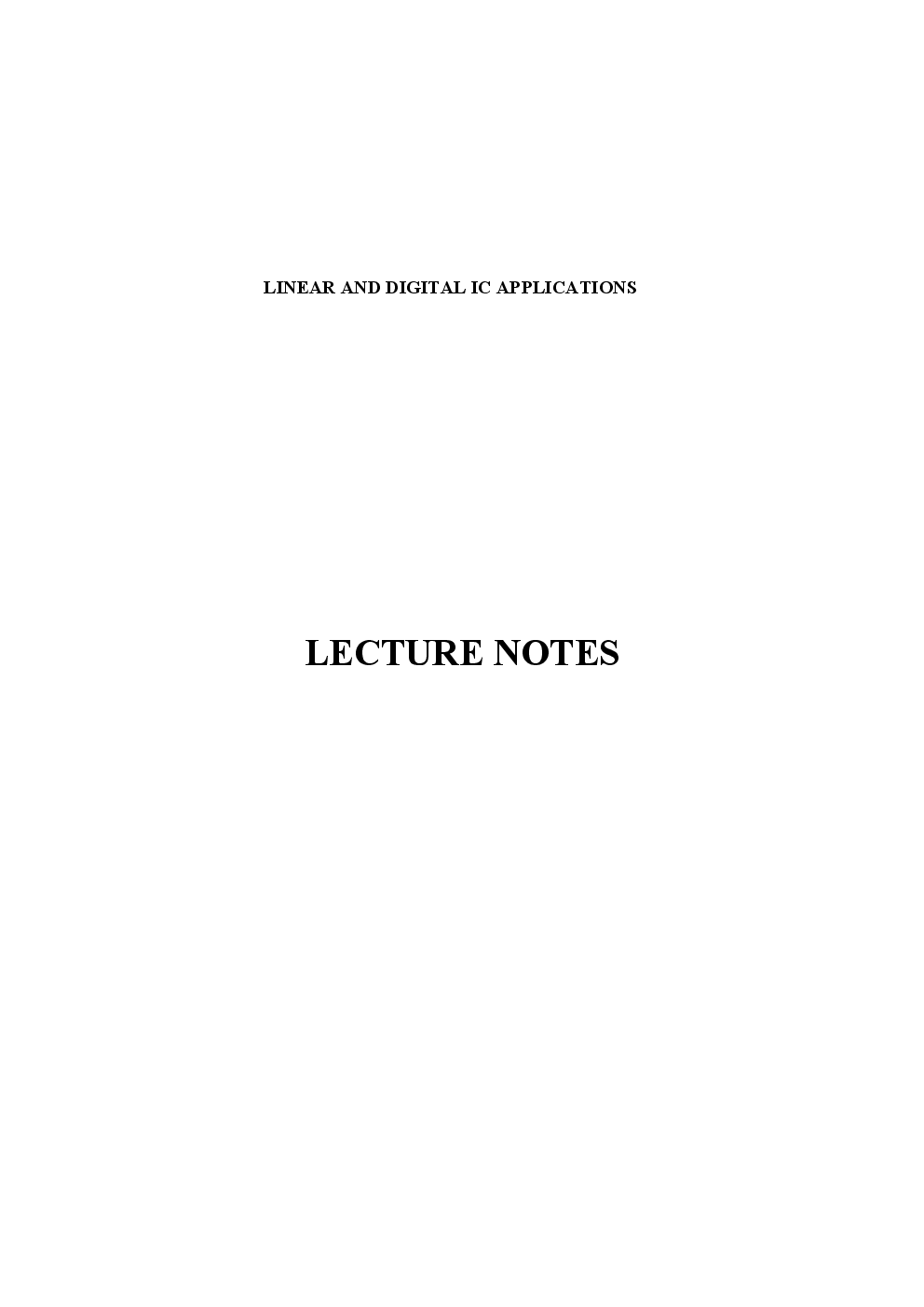 VTU eNotes On Linear & Digital IC Application For Electrical Engineering - Page 1