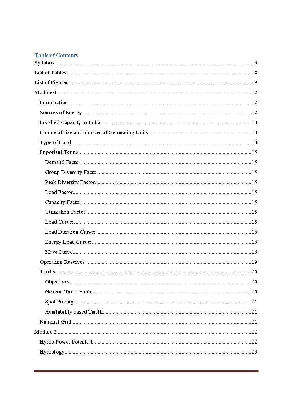 VTU eNotes On Power System-I For Electrical Engineering - Page 4