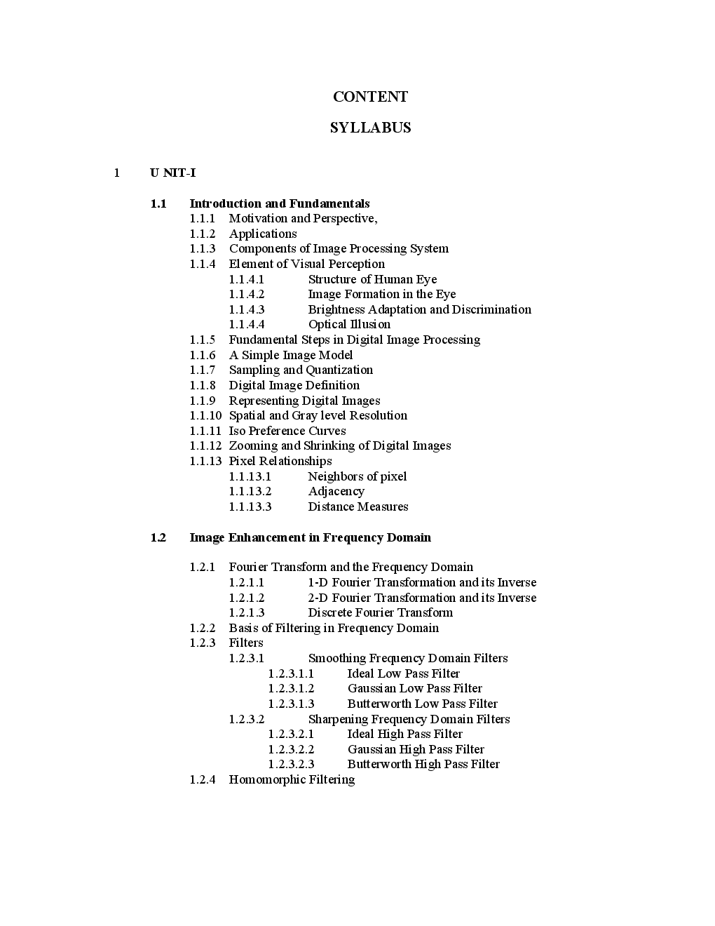 VTU eNotes On Digital Image Processing For Electrical Engineering - Page 1