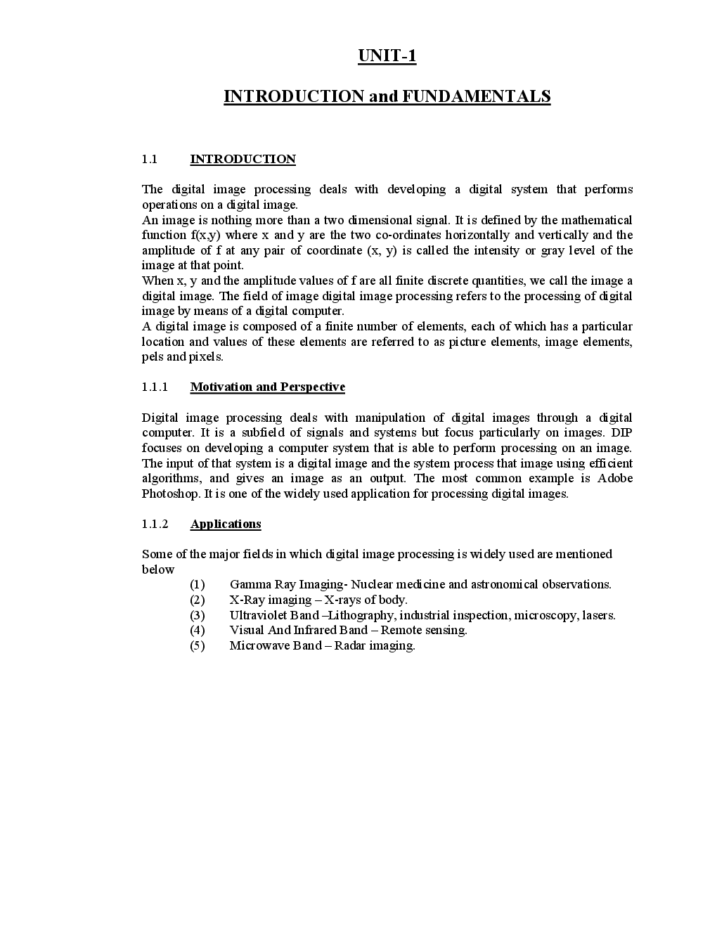 VTU eNotes On Digital Image Processing For Electrical Engineering - Page 4