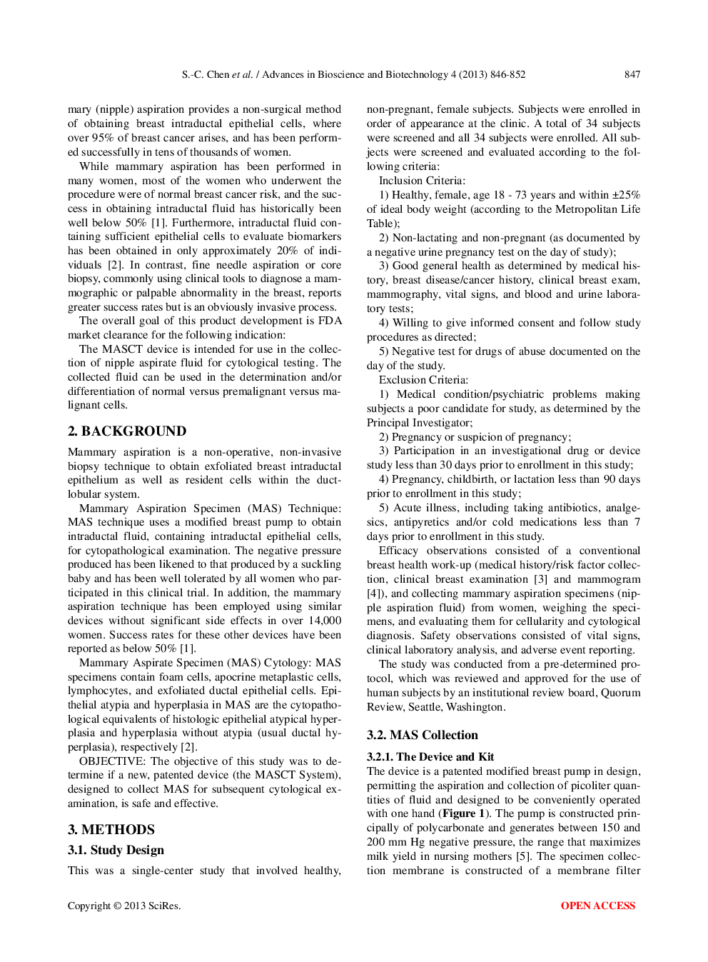 A Phase I Safety And Efficacy Study Of The Mammary Aspirate Specimen Cytology Test Device For Collection Of Specimens For Exfoliative Cytopathology Of The Breast Ducts - Page 3