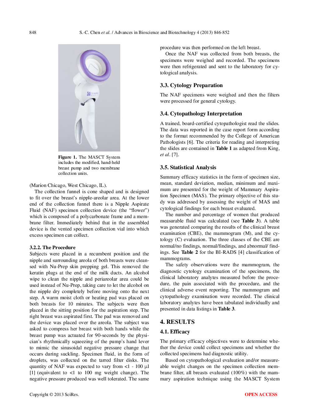 A Phase I Safety And Efficacy Study Of The Mammary Aspirate Specimen Cytology Test Device For Collection Of Specimens For Exfoliative Cytopathology Of The Breast Ducts - Page 4