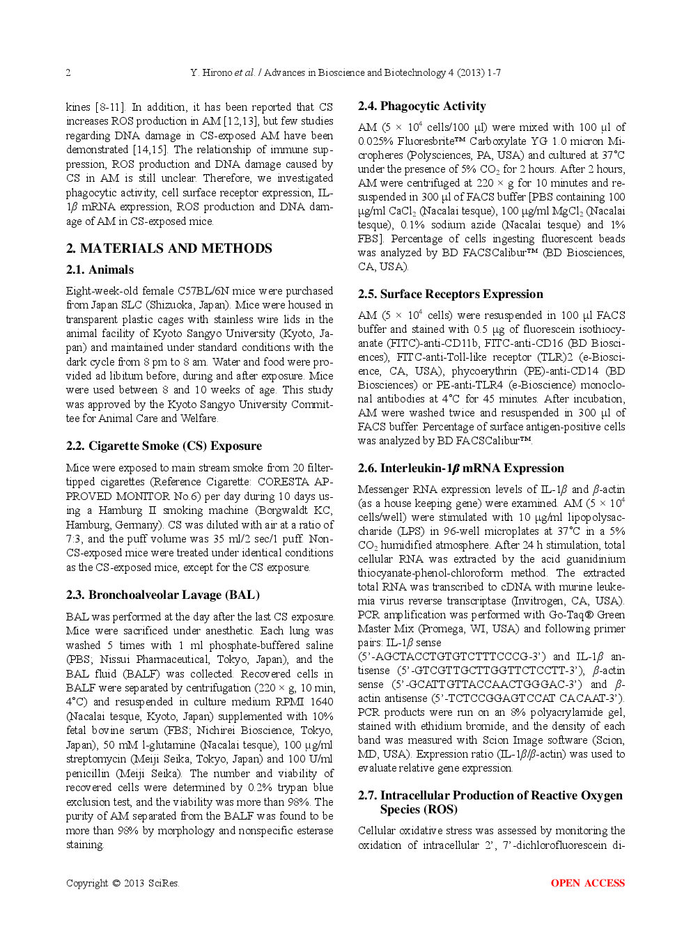 Alveolar Macrophage Functions And DNA Damage In Cigarette Smoke-Exposed Mice - Page 3