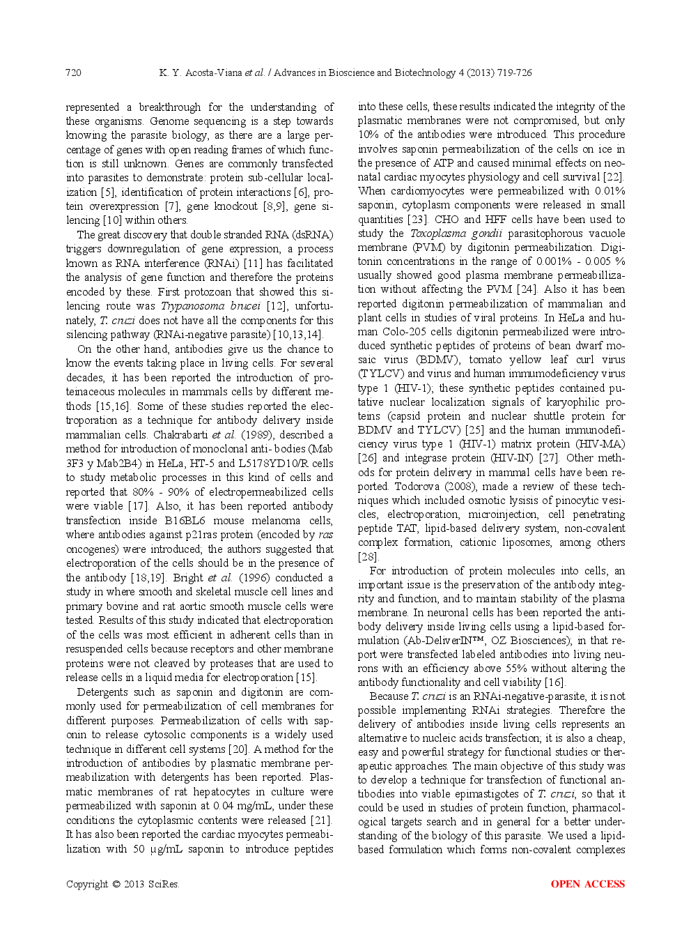 Antibody Delivery Into Viable Epimastigotes Of Trypanosoma Cruzi As A Tool To Study The Parasite Biology - Page 3