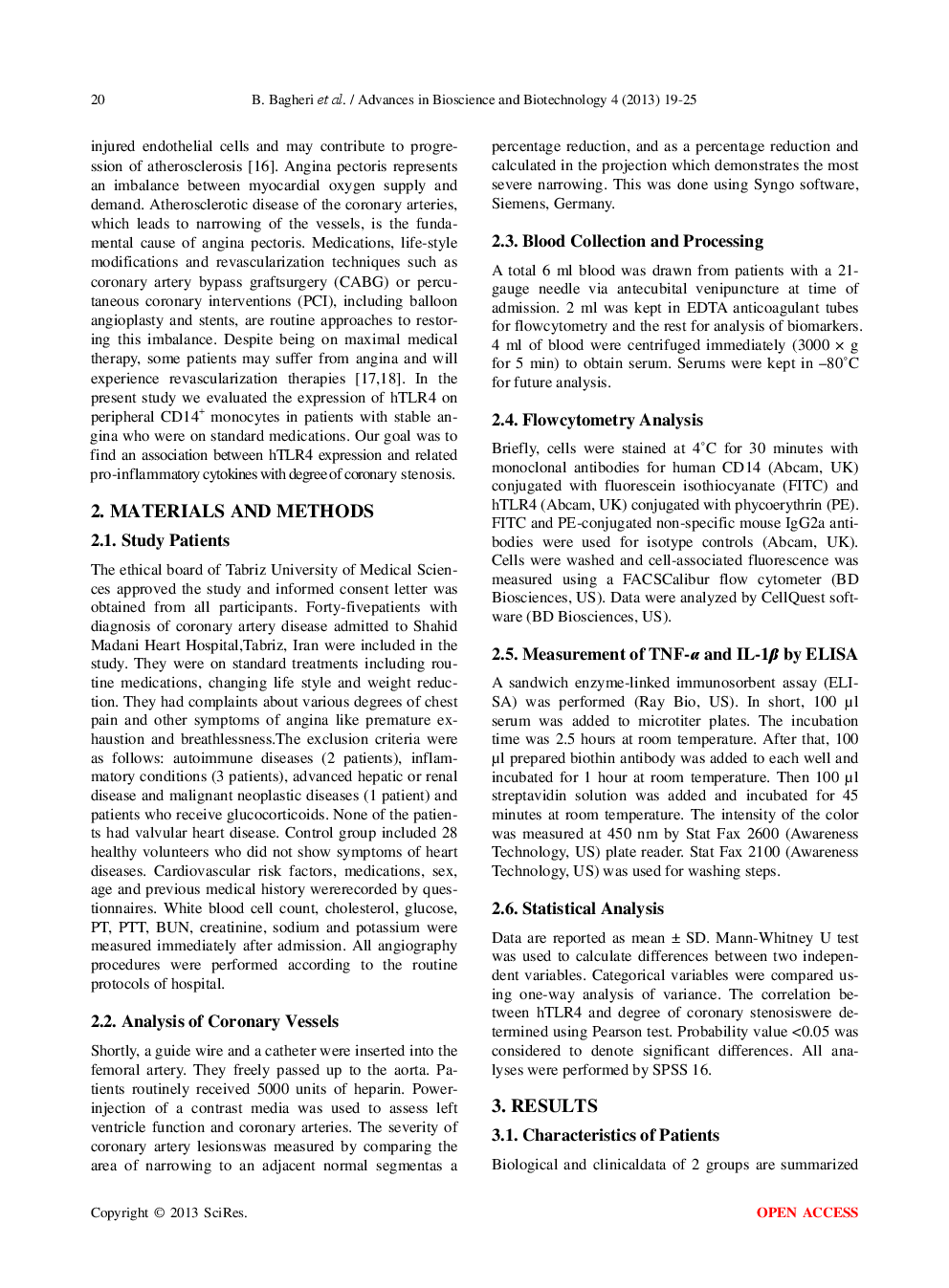 Association Of Monoctye Expression Of Toll-Like Receptor 4 And Its Related Cytokines With Coronary Luminal Stenosis - Page 3