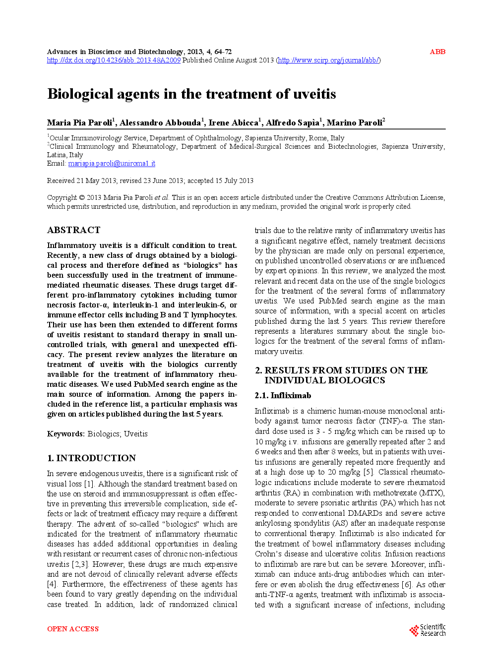 Biological Agents In The Treatment Of Uveitis - Page 2