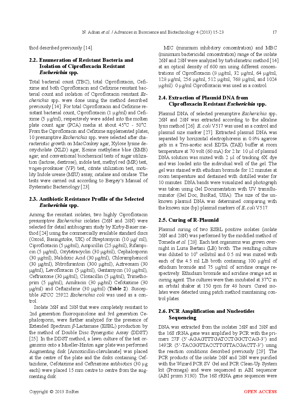 Characterization Of Ciprofloxacin Resistant Extended Spectrum β-Lactamase (ESBL) Producing Escherichia Spp. From Clinical Waste Water in Bangladesh - Page 4