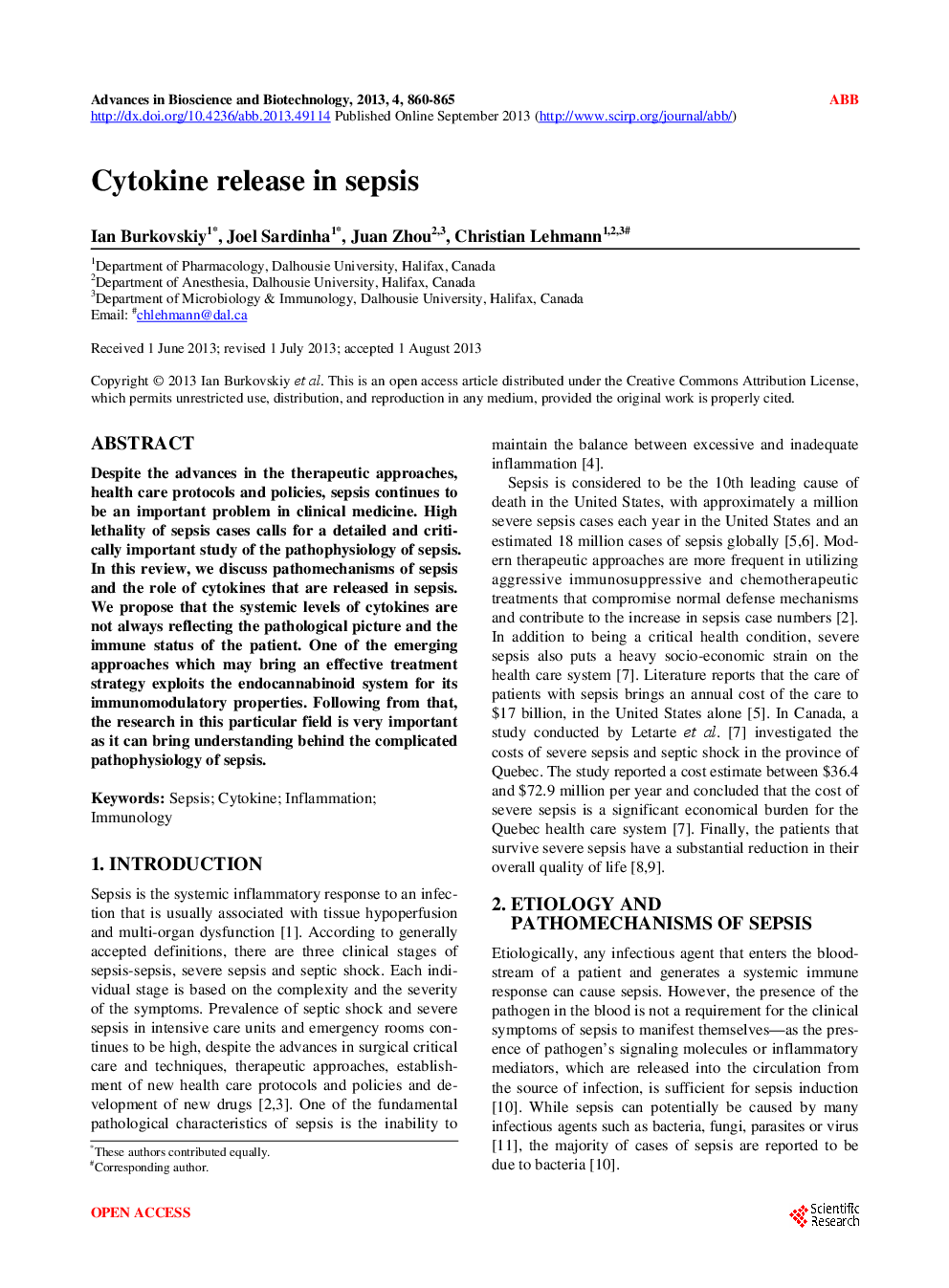 Cytokine Release In Sepsis - Page 2