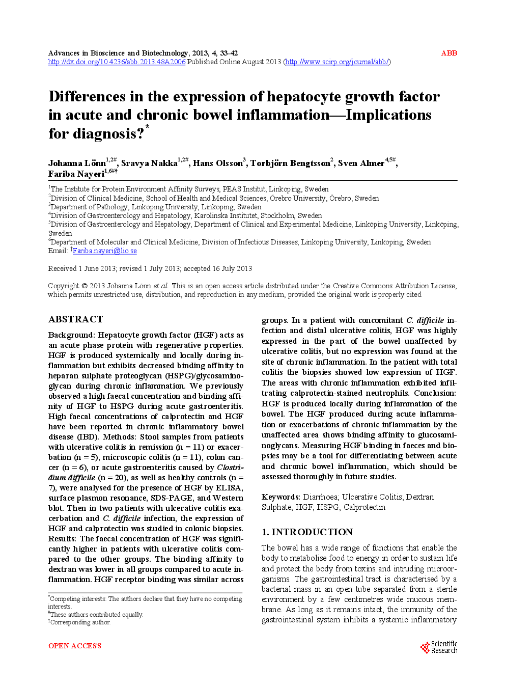 Differences In The Expression Of Hepatocyte Growth Factor In Acute And Chronic Bowel Inflammation-Implications For Diagnosis? - Page 2