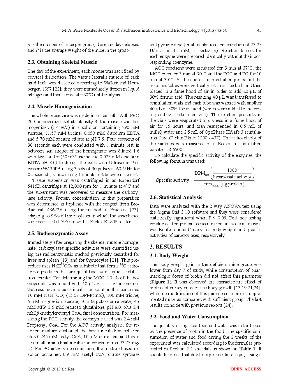 Differential Effect Of Biotin On Carboxylase Activity And Mice Skeletal Muscle Metabolism - Page 4