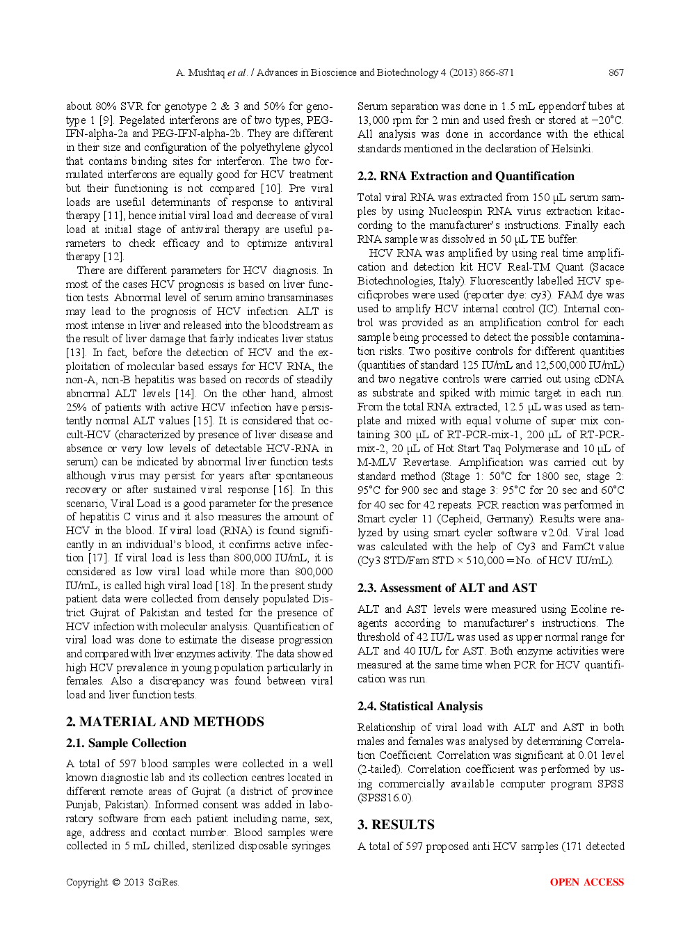 Estimation Of HCV Viral Load And Liver Enzymes Among Different Patients Groups Of District Gujrat, Pakistan - Page 3